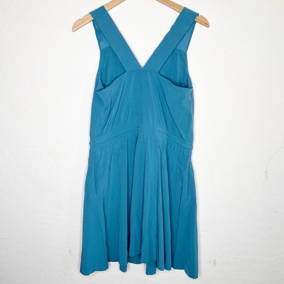 Athleta Blue Athletic Active Casual Dress Pockets Drawstring Waist - Picture 2 of 13